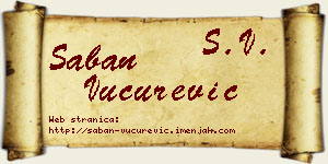 Šaban Vučurević vizit kartica
